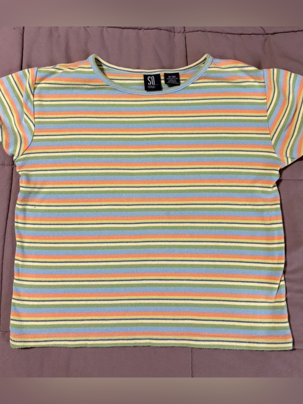 Vintage/Y2K Kids Striped Tee Size XL